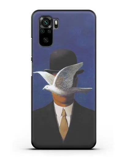 Чехол Человек в котелке (Рене Магритт) силиконовый для Xiaomi Redmi Note 10
