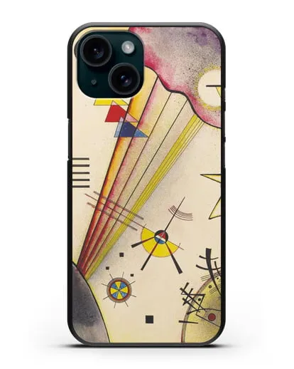 Чехол Отчётливая связь (Василий Кандинский) силиконовый для iPhone 15