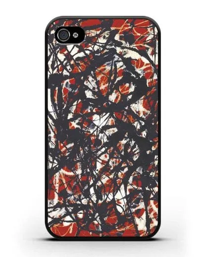 Чехол Абстракция (Джексон Поллок) силиконовый для iPhone 4/4s