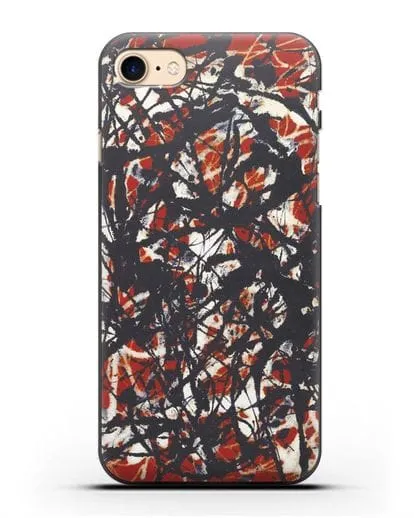 Чехол Абстракция (Джексон Поллок) силиконовый для iPhone 8
