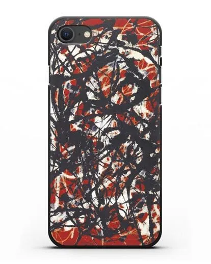 Чехол Абстракция (Джексон Поллок) силиконовый для iPhone SE 2020