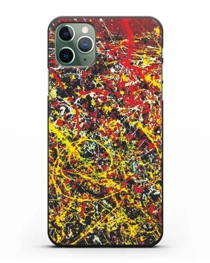 Чехол с изображением картины (Джексон Поллок) силиконовый для iPhone 11 Pro Max