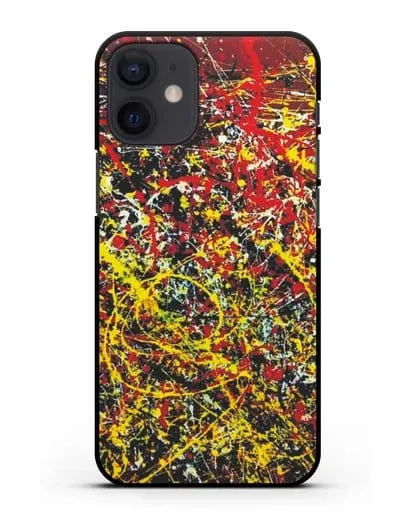 Чехол с изображением картины (Джексон Поллок) силиконовый для iPhone 12 mini