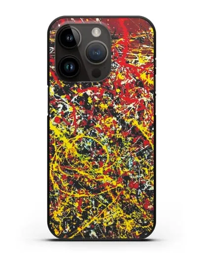 Чехол с изображением картины (Джексон Поллок) силиконовый для iPhone 14 Pro