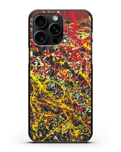 Чехол с изображением картины (Джексон Поллок) силиконовый для iPhone 15 Pro Max