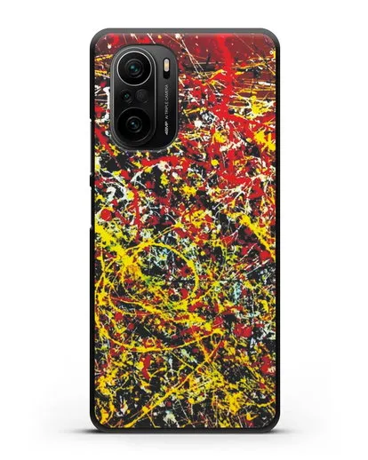Чехол с изображением картины (Джексон Поллок) силиконовый для Xiaomi Poco F3 Pro