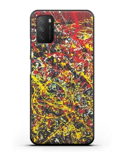 Чехол с изображением картины (Джексон Поллок) силиконовый для Xiaomi Poco M3