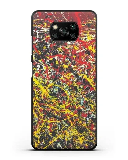 Чехол с изображением картины (Джексон Поллок) силиконовый для Xiaomi Poco X3