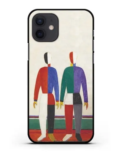 Чехол Спортсмены (Казимир Малевич) силиконовый для iPhone 12