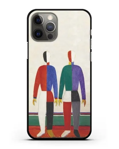 Чехол Спортсмены (Казимир Малевич) силиконовый для iPhone 12 Pro