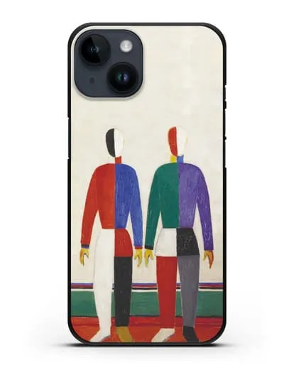 Чехол Спортсмены (Казимир Малевич) силиконовый для iPhone 14
