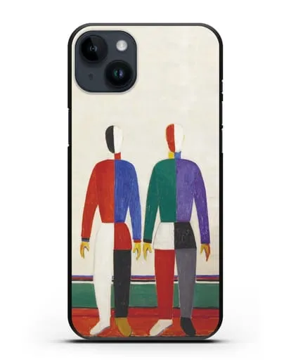 Чехол Спортсмены (Казимир Малевич) силиконовый для iPhone 14 Plus