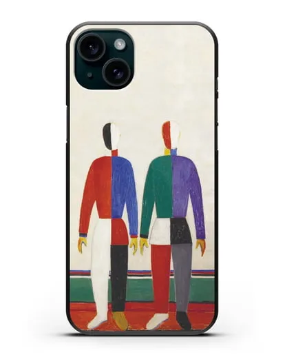 Чехол Спортсмены (Казимир Малевич) силиконовый для iPhone 15 Plus