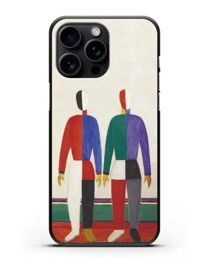 Чехол Спортсмены (Казимир Малевич) силиконовый для iPhone 15 Pro Max