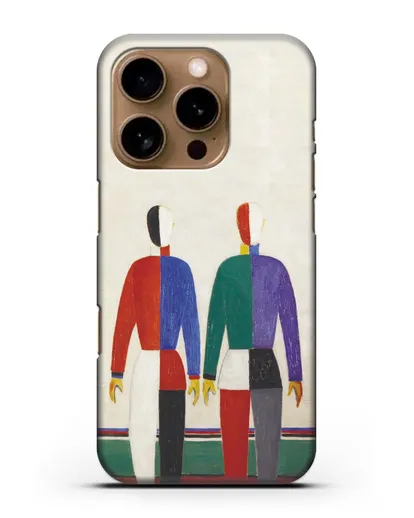 Чехол Спортсмены (Казимир Малевич) силиконовый для iPhone 16 Pro
