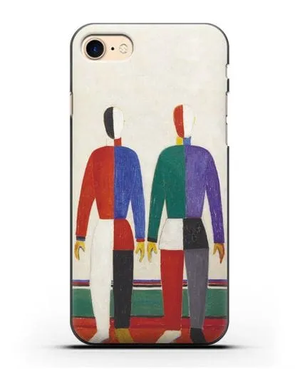 Чехол Спортсмены (Казимир Малевич) силиконовый для iPhone 8
