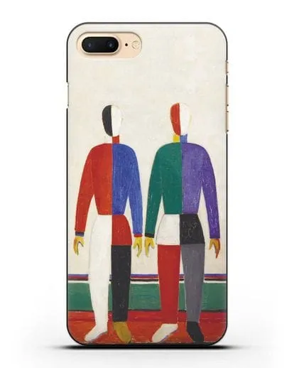 Чехол Спортсмены (Казимир Малевич) силиконовый для iPhone 8 Plus