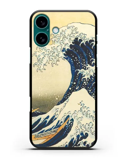 Чехол Большая волна в Канагаве силиконовый для iPhone 16 Plus