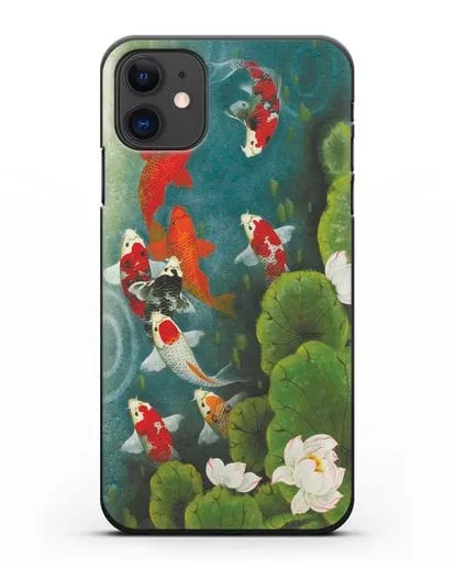 Чехол Японский пруд с карпами силиконовый для iPhone 11