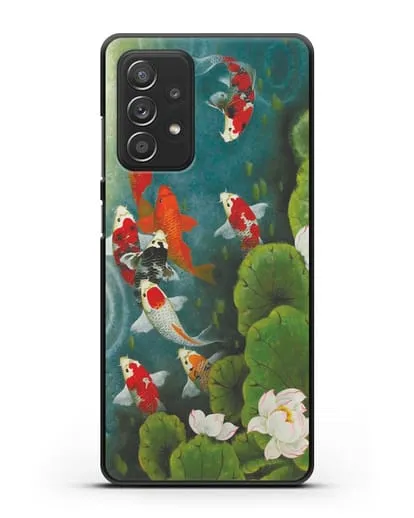 Чехол Японский пруд с карпами силиконовый для Samsung Galaxy A53