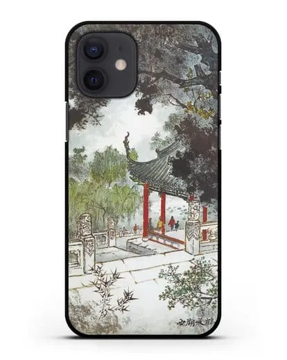 Чехол Китайская живопись силиконовый для iPhone 12
