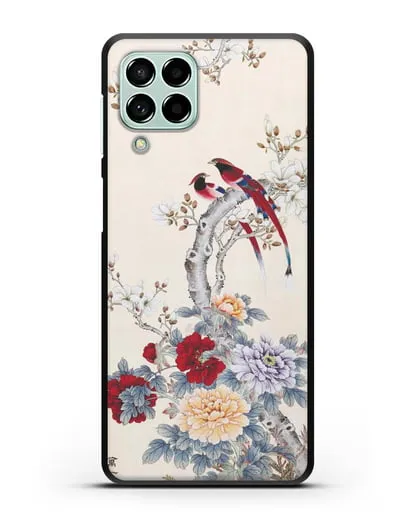 Чехол Цветы и птицы силиконовый для Samsung Galaxy M53 [SM-M536]