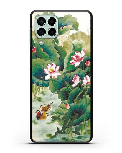 Чехол Японская гравюра Лотосы силиконовый для Samsung Galaxy M53 [SM-M536]