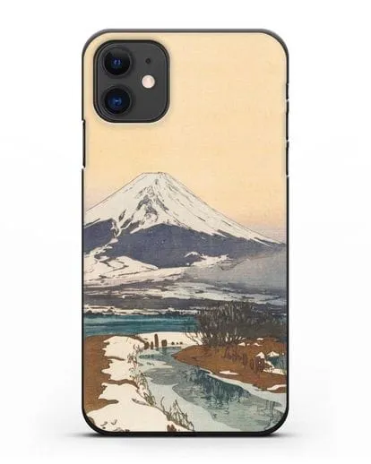 Чехол Японская живопись Фудзияма силиконовый для iPhone 11