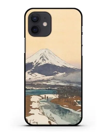 Чехол Японская живопись Фудзияма силиконовый для iPhone 12