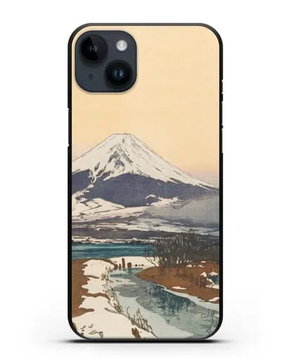 Чехол Японская живопись Фудзияма силиконовый для iPhone 14 Plus