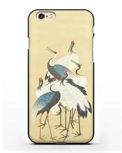 Чехол Японская гравюра Аисты силиконовый для iPhone 6s