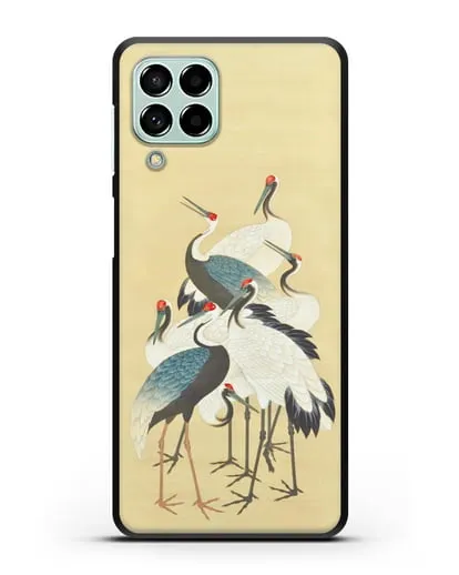 Чехол Японская гравюра Аисты силиконовый для Samsung Galaxy M53 [SM-M536]