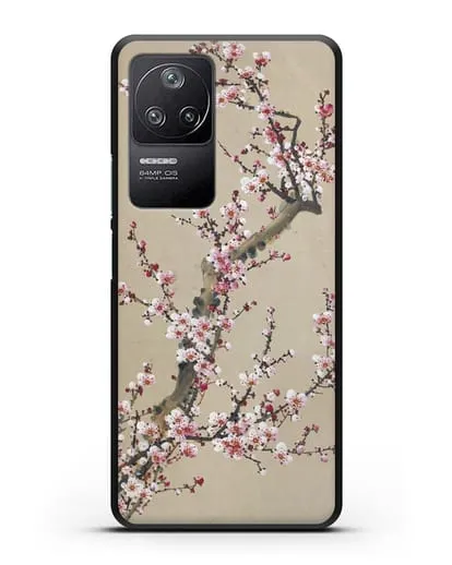 Чехол Японская сакура силиконовый для Xiaomi Poco F4