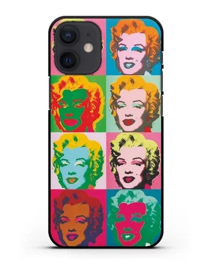 Чехол в стиле поп-арт Мэрилин Монро (Энди Уорхол) силиконовый для iPhone 12 mini