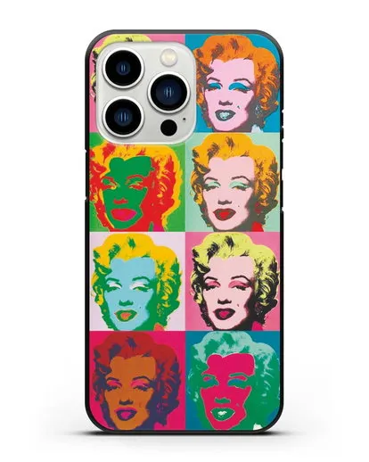 Чехол в стиле поп-арт Мэрилин Монро (Энди Уорхол) силиконовый для iPhone 13 Pro