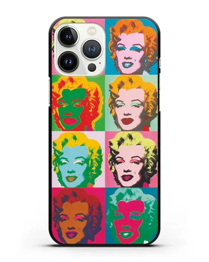 Чехол в стиле поп-арт Мэрилин Монро (Энди Уорхол) силиконовый для iPhone 13 Pro Max