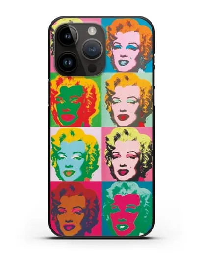 Чехол в стиле поп-арт Мэрилин Монро (Энди Уорхол) силиконовый для iPhone 14 Pro Max