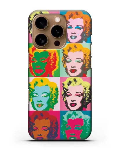 Чехол в стиле поп-арт Мэрилин Монро (Энди Уорхол) силиконовый для iPhone 16 Pro