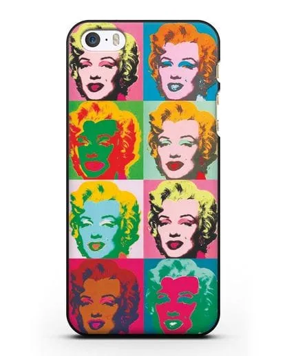 Чехол в стиле поп-арт Мэрилин Монро (Энди Уорхол) силиконовый для iPhone 5/5s/SE