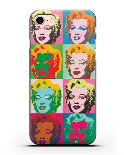 Чехол в стиле поп-арт Мэрилин Монро (Энди Уорхол) силиконовый для iPhone 8