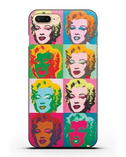 Чехол в стиле поп-арт Мэрилин Монро (Энди Уорхол) силиконовый для iPhone 7 Plus