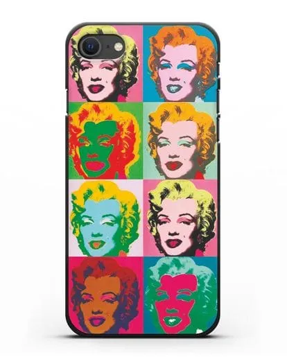 Чехол в стиле поп-арт Мэрилин Монро (Энди Уорхол) силиконовый для iPhone SE 2020
