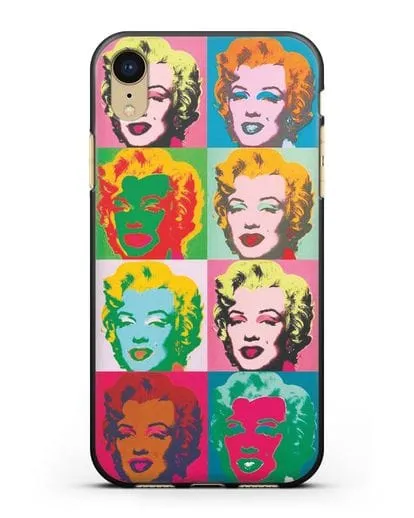 Чехол в стиле поп-арт Мэрилин Монро (Энди Уорхол) силиконовый для iPhone XR