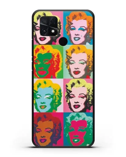Чехол в стиле поп-арт Мэрилин Монро (Энди Уорхол) силиконовый для Xiaomi Poco C40