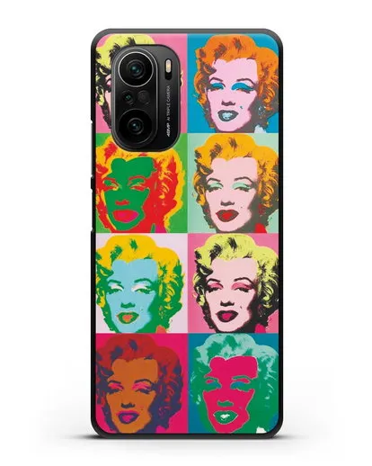 Чехол в стиле поп-арт Мэрилин Монро (Энди Уорхол) силиконовый для Xiaomi Poco F3 Pro