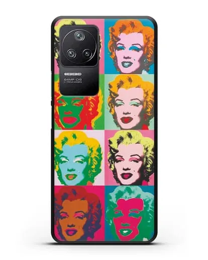 Чехол в стиле поп-арт Мэрилин Монро (Энди Уорхол) силиконовый для Xiaomi Poco F4