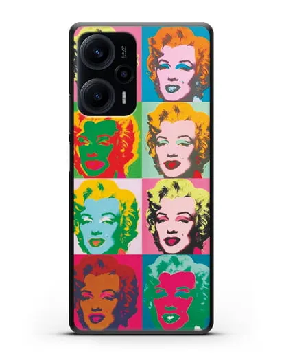 Чехол в стиле поп-арт Мэрилин Монро (Энди Уорхол) силиконовый для Xiaomi Poco F5