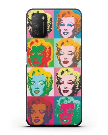 Чехол в стиле поп-арт Мэрилин Монро (Энди Уорхол) силиконовый для Xiaomi Poco M3