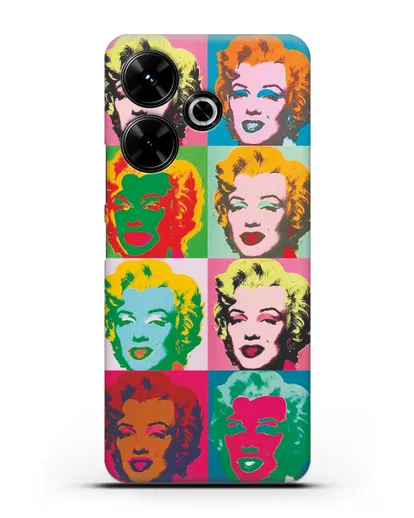 Чехол в стиле поп-арт Мэрилин Монро (Энди Уорхол) силиконовый для Xiaomi Poco M6