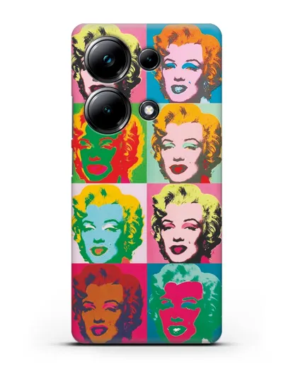 Чехол в стиле поп-арт Мэрилин Монро (Энди Уорхол) силиконовый для Xiaomi Poco M6 Pro